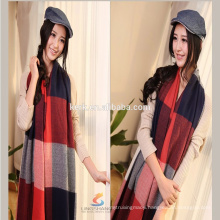 Lingshang A652 200*60cm soft tartan checked plaid hijab knitting scarf pashmina shawl